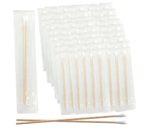 200 Sterile Cotton Tipped Applicators 6 - Long 6 inch Wooden Medical Cotton Tip Applicator Swabsticks with Shaft and Soft Swabs for Location Application, Cleaning, Crafts and More