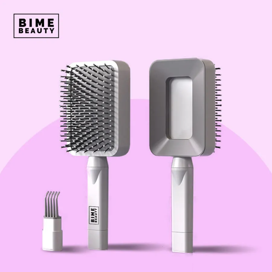 3D Self-cleaning Deluxe Rectangular Hair Brush