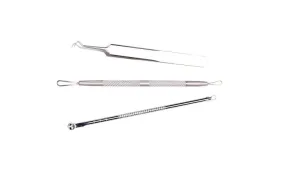 3Pcs Stainless Acne Spot Black Head Pimple Remover Extractor Tool