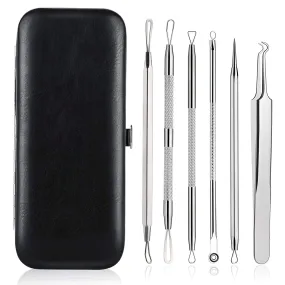 6-Pieces Set: Blackhead Remover Comedones Extractor Acne Removal Kit