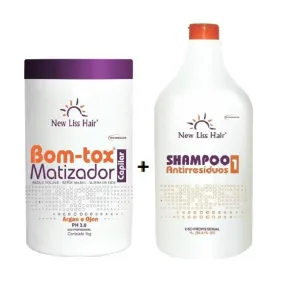 Anti Residues Shampoo   Bom-tox Argan Ojon Tinting Mask Kit 2x1 - New Liss Hair