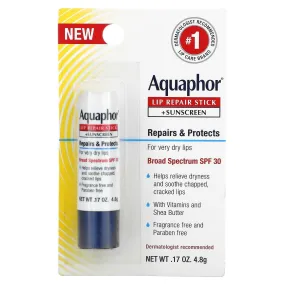 Aquaphor Lip Repair Stick   Sunscreen SPF 30 Lip Balm - 4.8 g