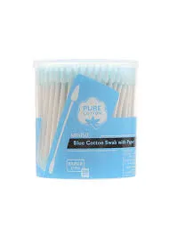 Blue Cotton Swab with Paper Stem (200 Pcs)