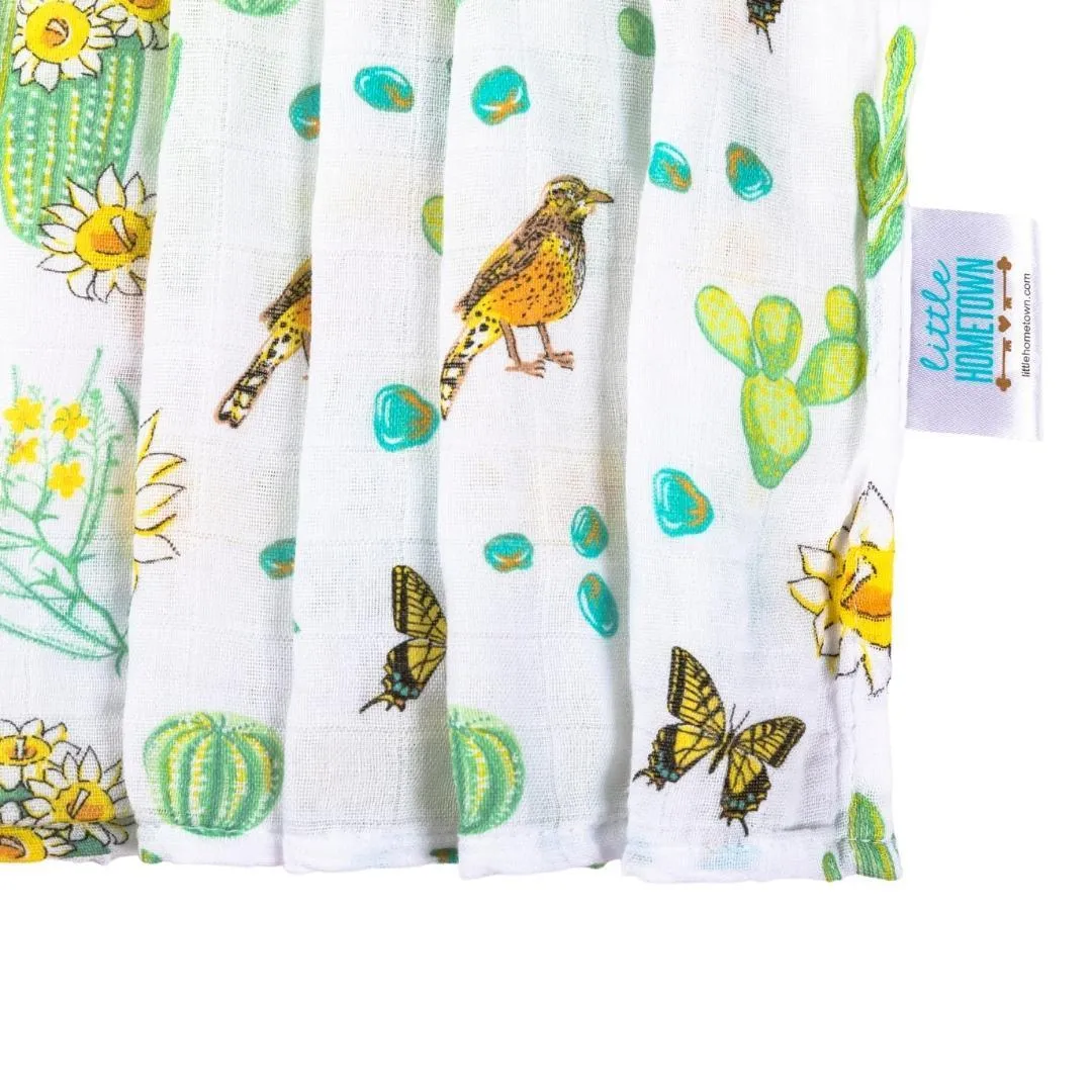 Cactus Blossom Baby Muslin Swaddle Blanket