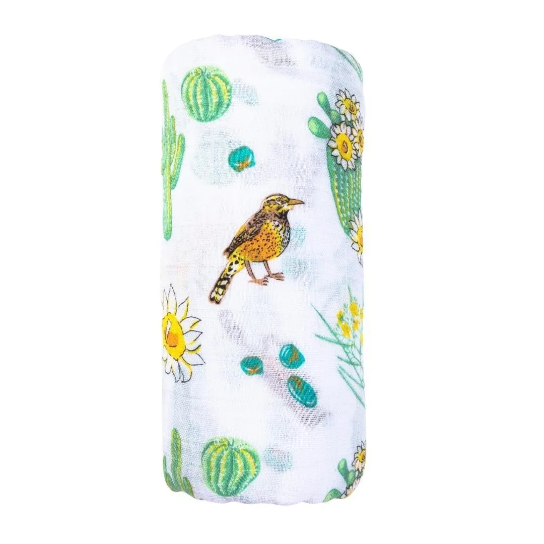 Cactus Blossom Baby Muslin Swaddle Blanket