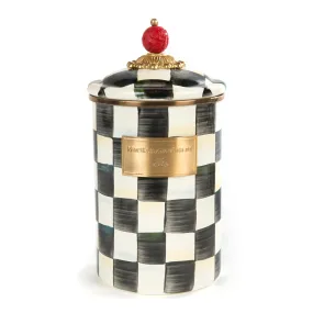 Courtly Check Enamel Canister - Large (Mackenzie Childs)