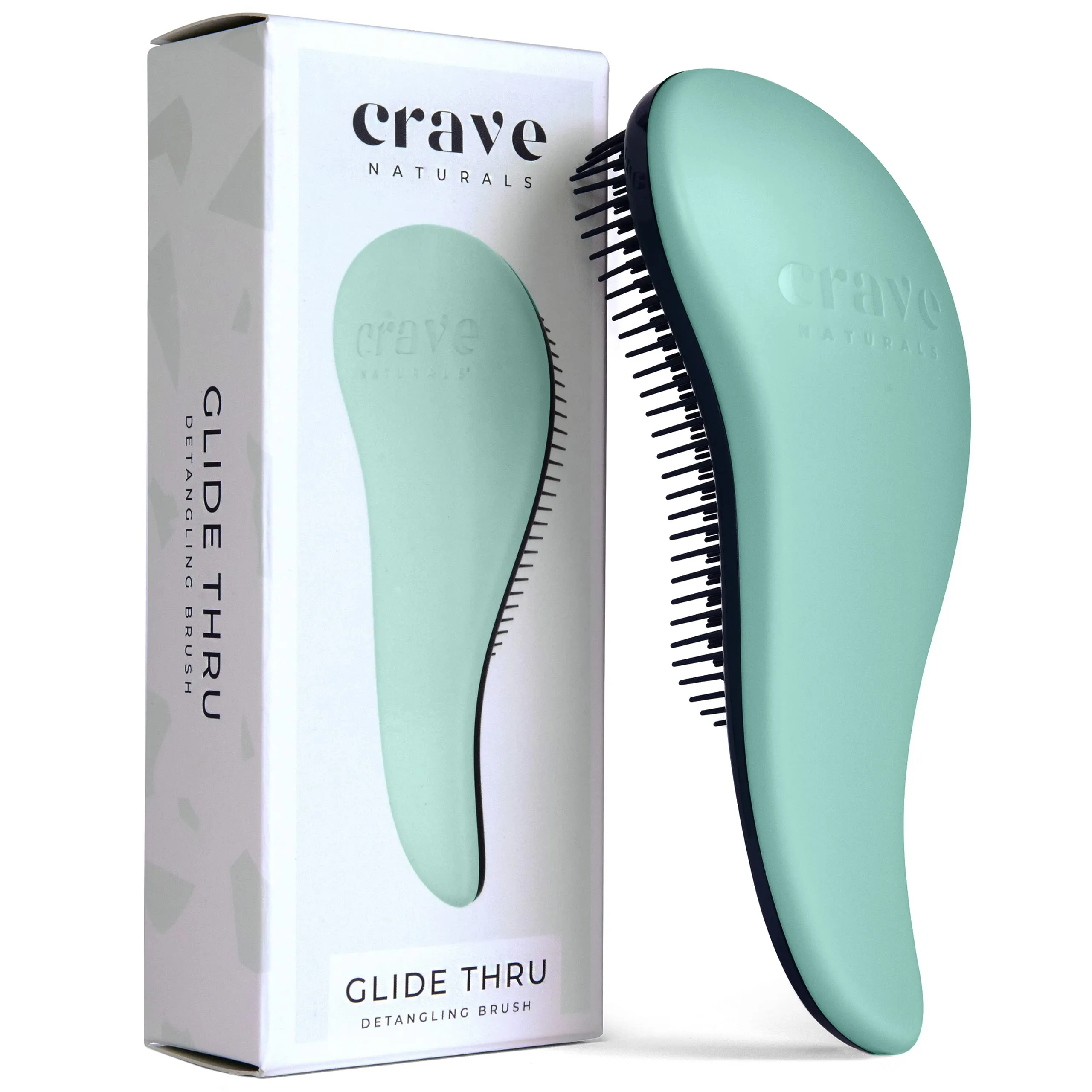 Crave Naturals Glide Thru Detangling Brush For Adults & Kids Hair - Detangler Brush