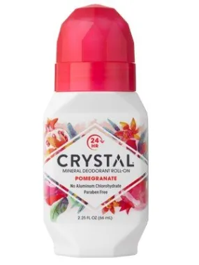 Crystal Body Deodorant Mineral Deodorant Roll-On Pomegranate 2.25 oz Roll-On