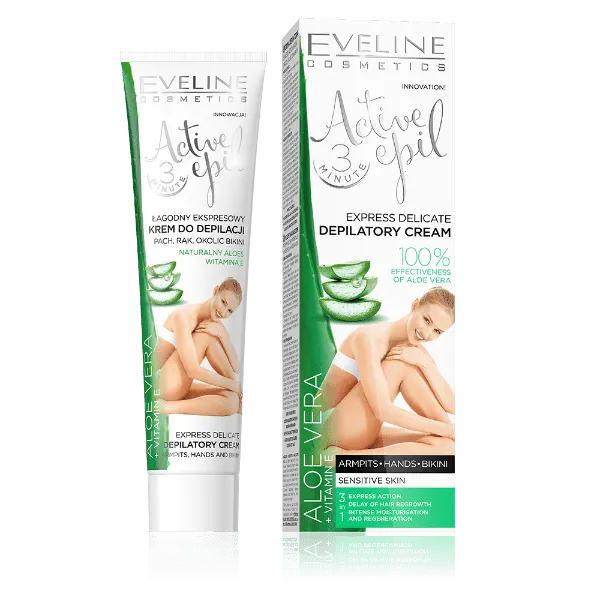 EVELINE DEPILATORY CREAM ACTIVE EPIL ALOE VERA SENSITIVE 125ML