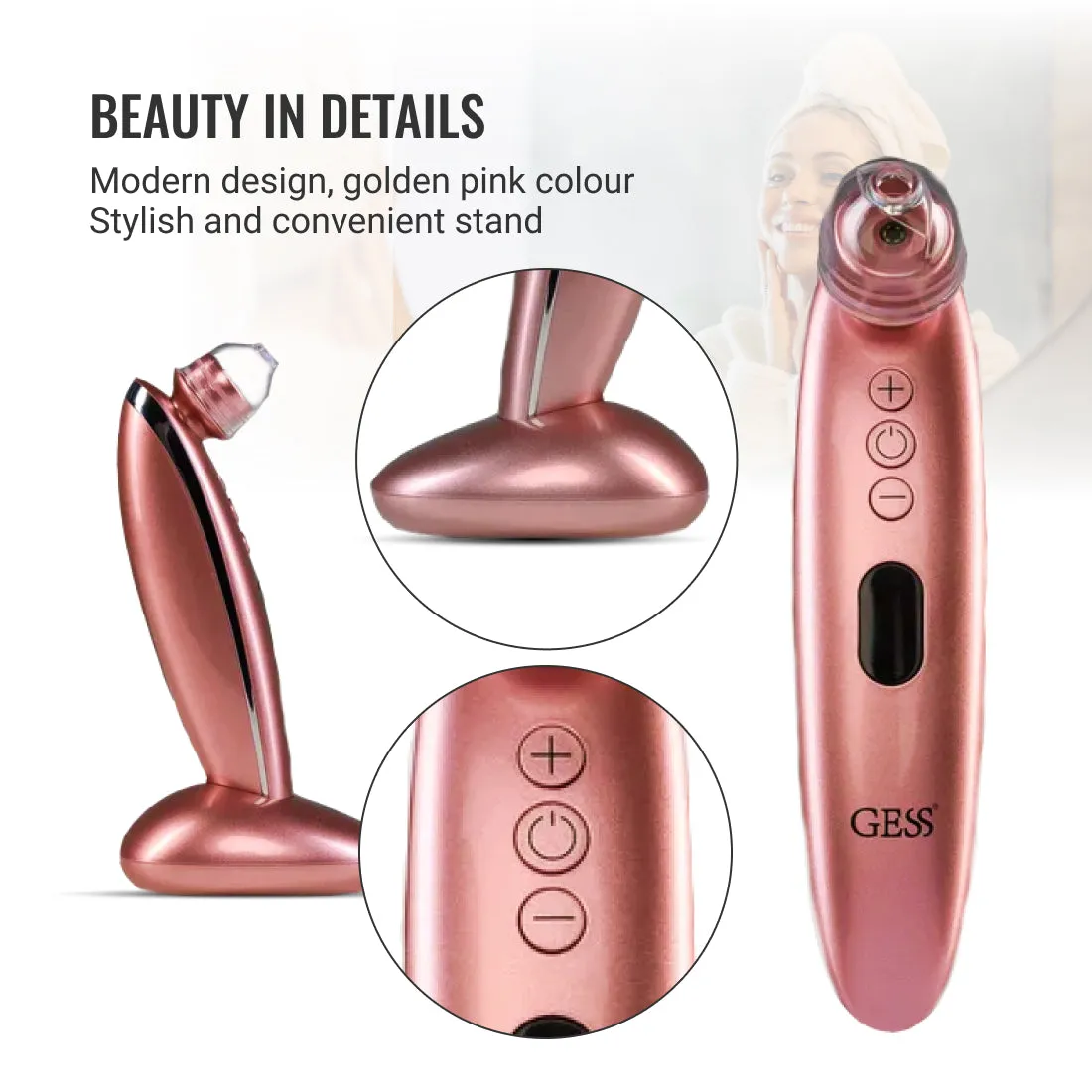 GESS Sleek Blackhead Vacuum Remover with Camera