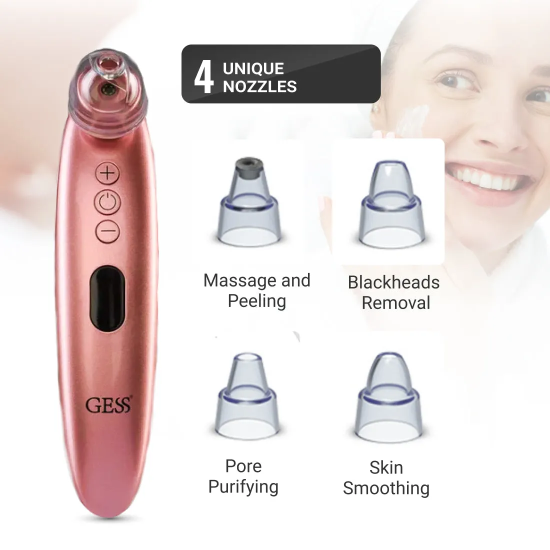 GESS Sleek Blackhead Vacuum Remover with Camera