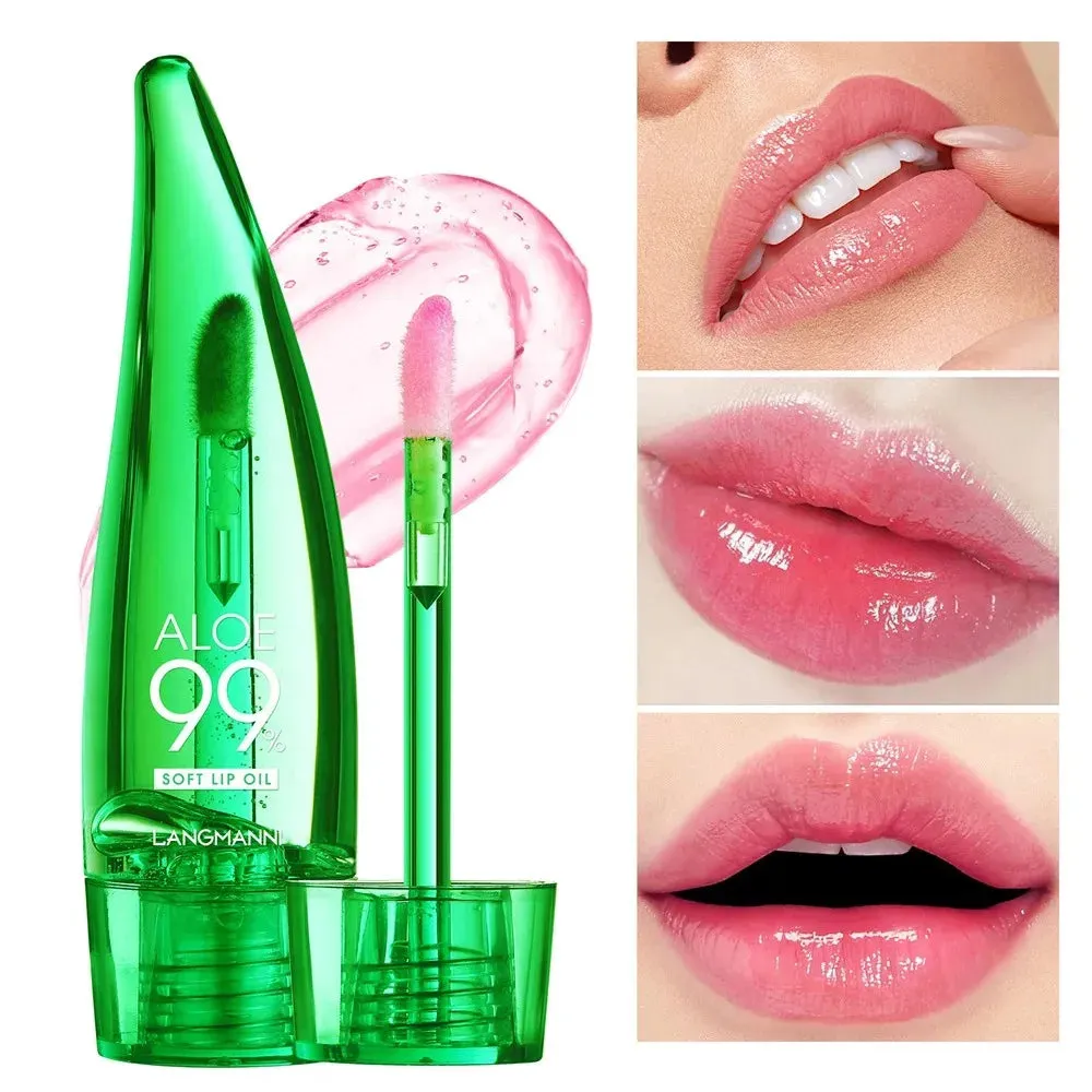 Miss Beauty New  Aloevera Soothing Gel Lip balm Color Changing lip gloss MATTE ME Aloe Vera 99% Soothing Gel Magic Lip Gloss Light Pink Shade