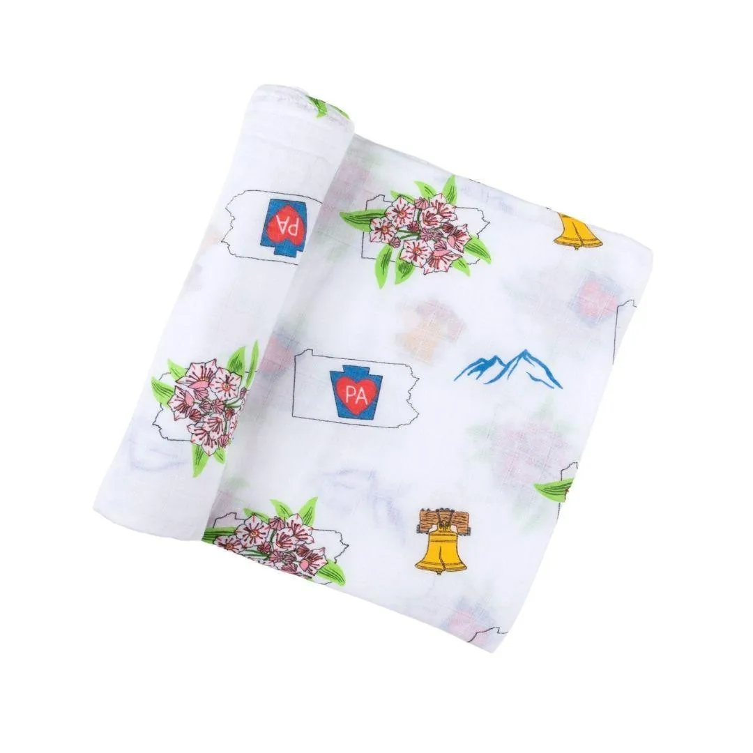 Pennsylvania Baby Muslin Swaddle Receiving Blanket