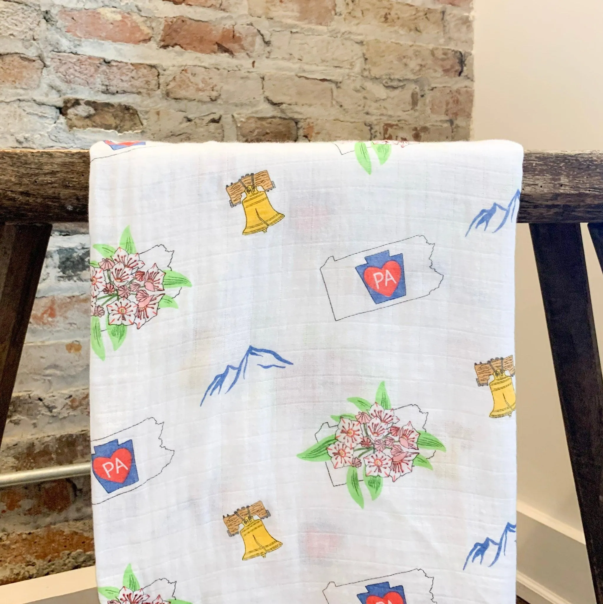 Pennsylvania Baby Muslin Swaddle Receiving Blanket