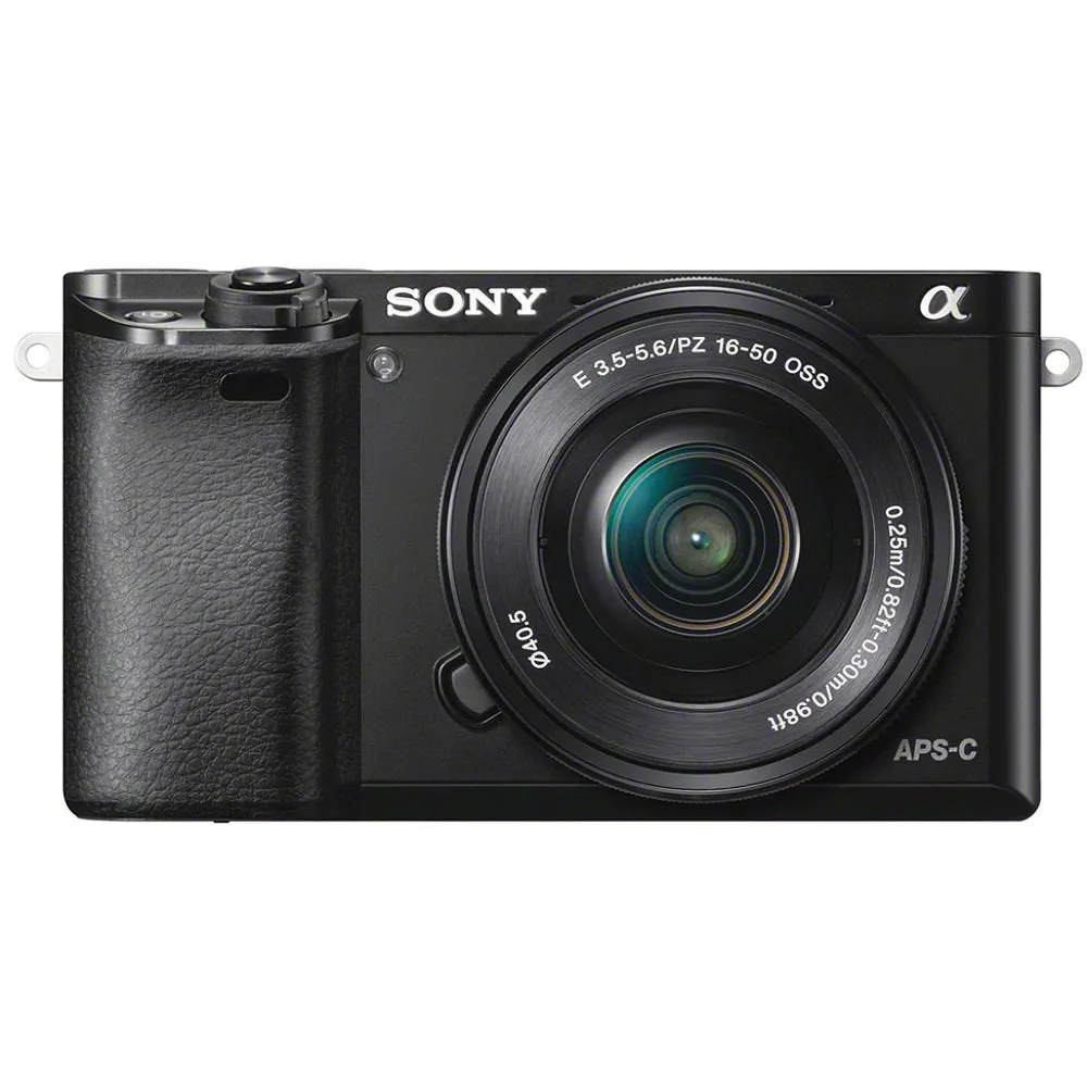 Sony Alpha a6000 Mirrorless Camera with 16-50mm Lens Black With Soft Bag, Additional Battery, 64GB Memory Card, Card Reader , Plus Essential Accessories