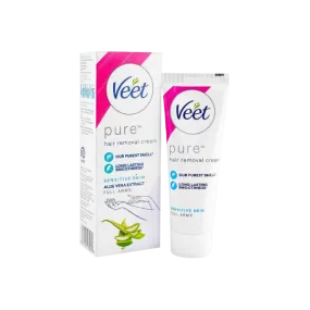 Veet Pure Hair Removal Cream Aloe Vera Extract For Sensitive Skin 25g